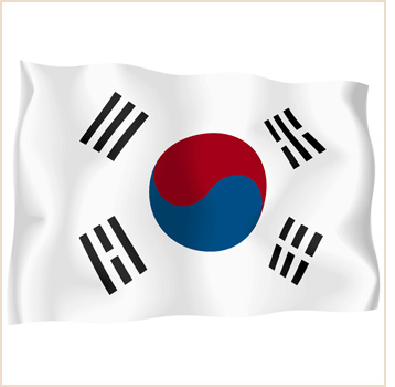 south and north korea flag. communist North Korea